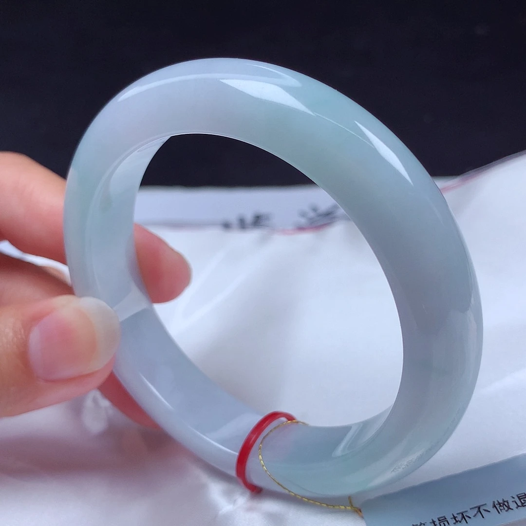 未镶嵌手镯翡翠58圈48小时鉴赏037345