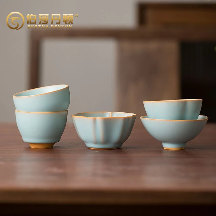BERTHA DENTON/伯莎丹顿猪油冻汝窑陶瓷茶杯茶具单杯主人杯品茗杯