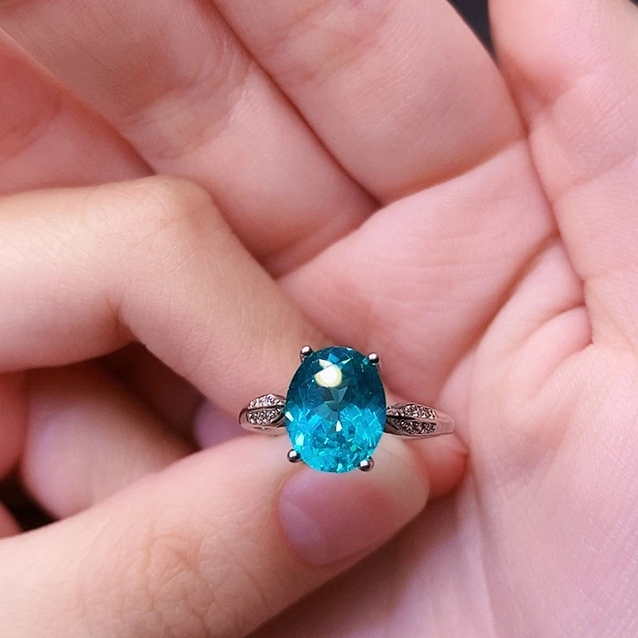 银S925镶嵌珠宝奇石碧玺