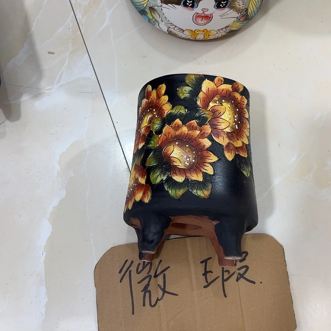 -***-景德镇炫彩手绘景德镇陶瓷花盆