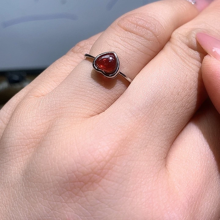 银S925镶嵌戒指水晶