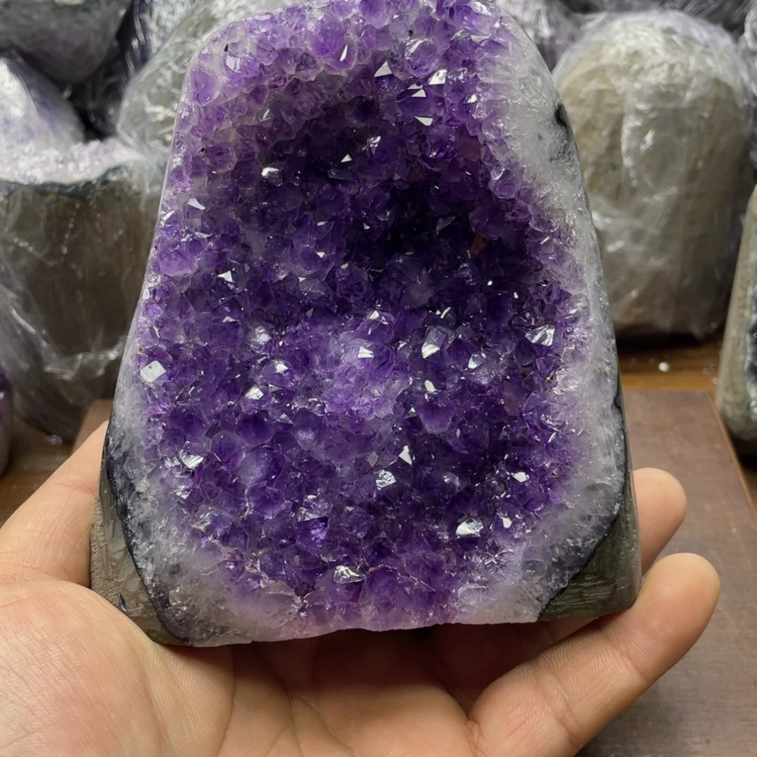 紫晶未镶嵌摆件紫晶