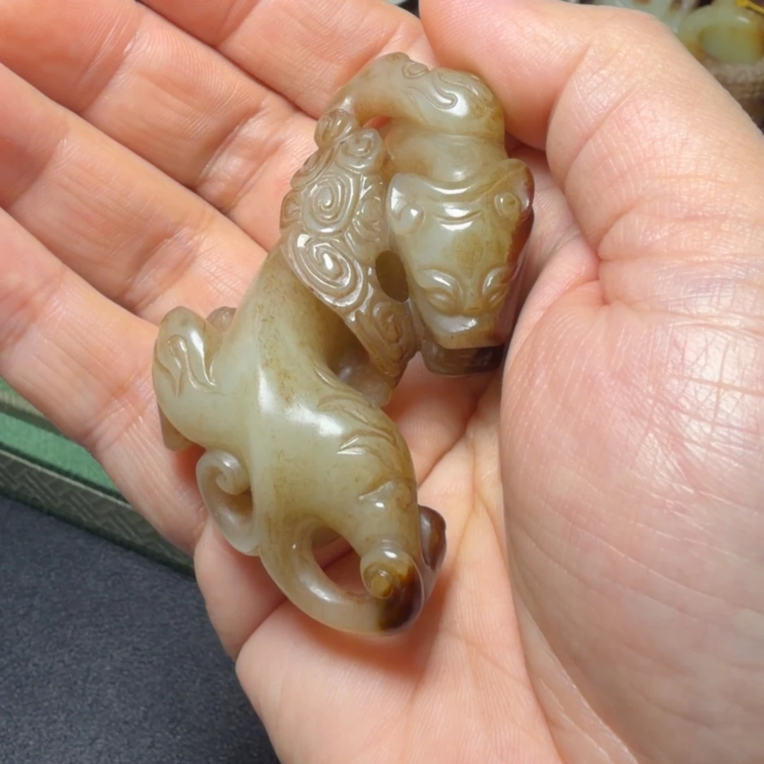 和田玉（糖玉）未镶嵌车挂