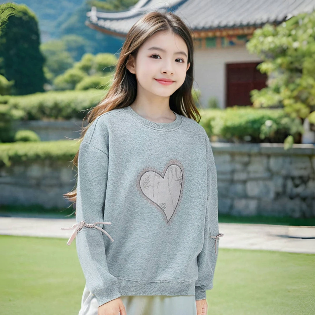 DEESHA/笛莎潮童开学穿搭国风盘扣装饰卫衣甜美风女童秋8M2432201