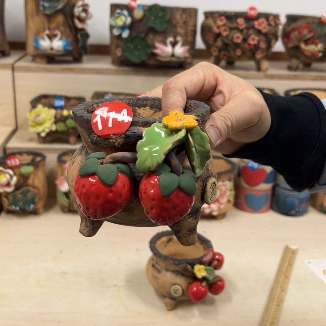 紫砂花盆174号内口9外高11