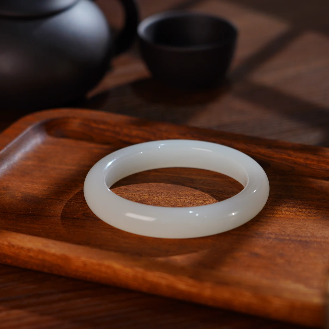 【睿泽鉴宝】和田玉白玉正装手镯 （51-60#）12*9  V2833