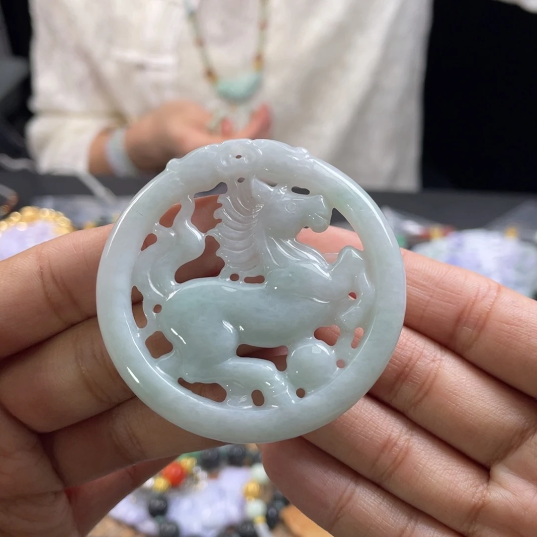 翡翠未镶嵌颈饰代编织