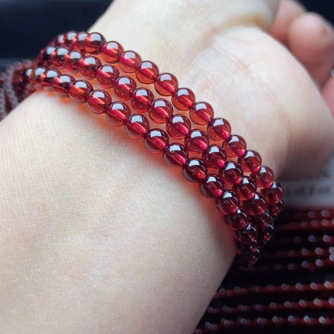 未镶嵌手链石榴石4.8香槟金