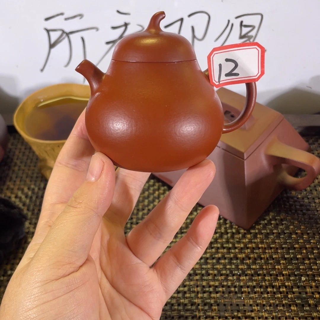 茶壶紫砂茄瓜朱泥