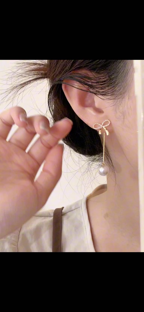 铜合金耳饰 925银针花朵灵动温柔气质两戴长款流苏耳饰-28时尚