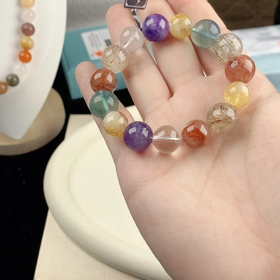 银S925镀金镶嵌手链水晶
