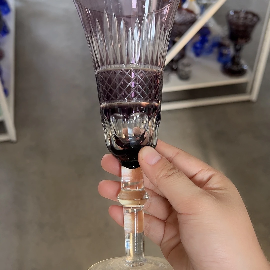 水晶玻璃平底款微瑕一个