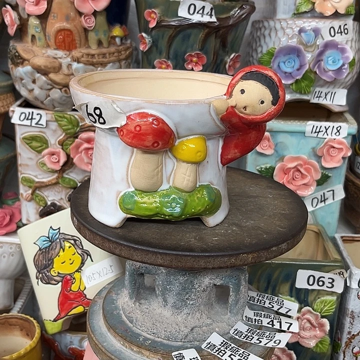 紫砂花盆粗陶材质多肉花盆