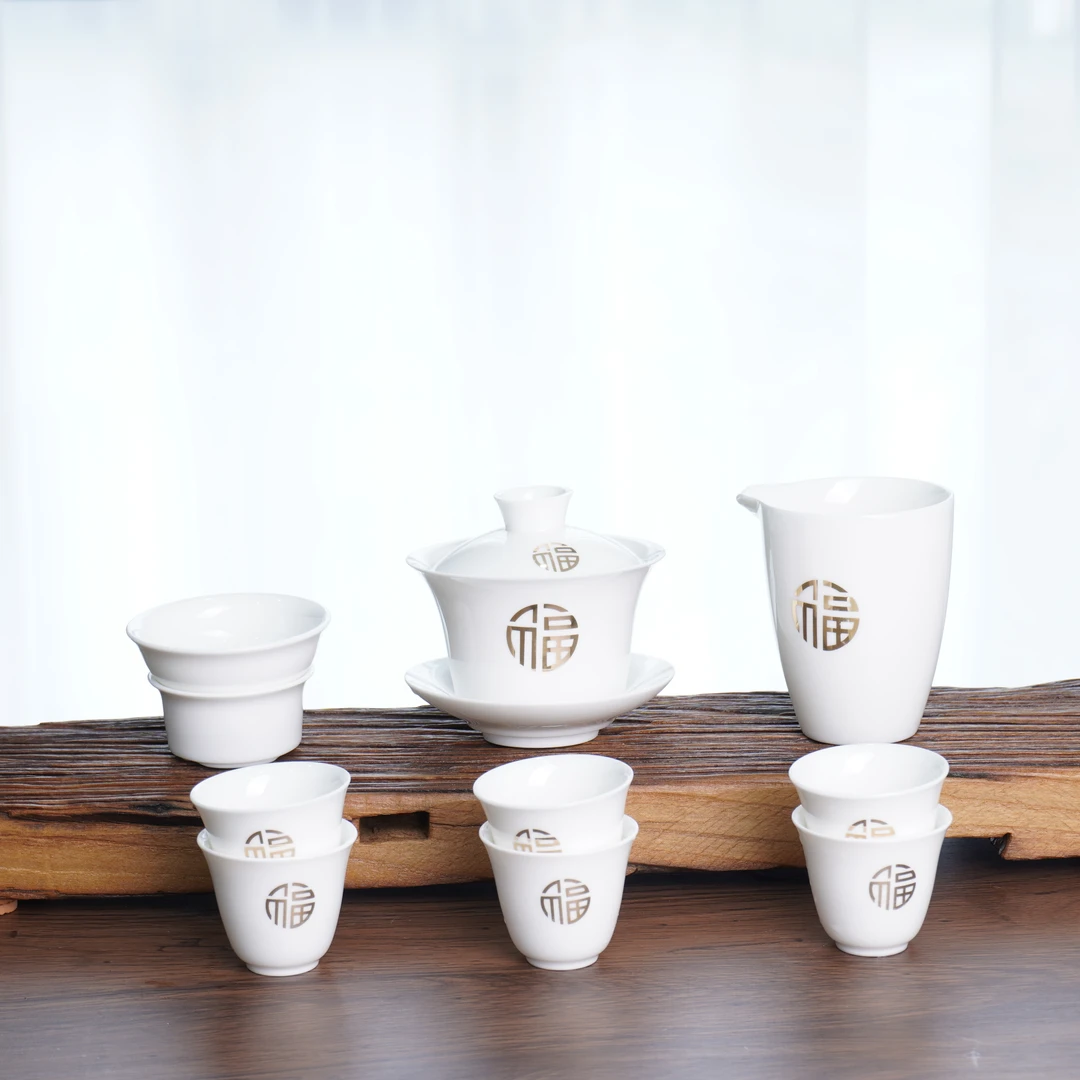 【清仓福利】金福盖碗茶具套装，安全泡沫包装