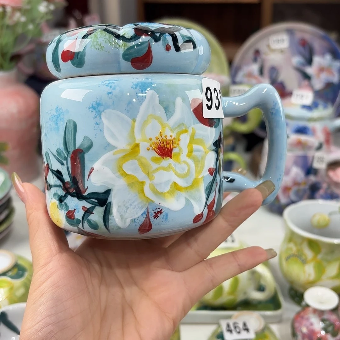 景德镇手绘高温釉下彩陶瓷茶具