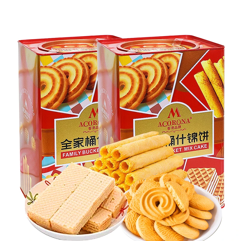 【香港品牌2罐 特价捡漏】ACORONA全家桶什锦饼干518g*2罐