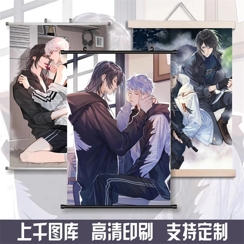 FOG挂画装饰画客厅创意布艺卷轴挂画支持来图DIY