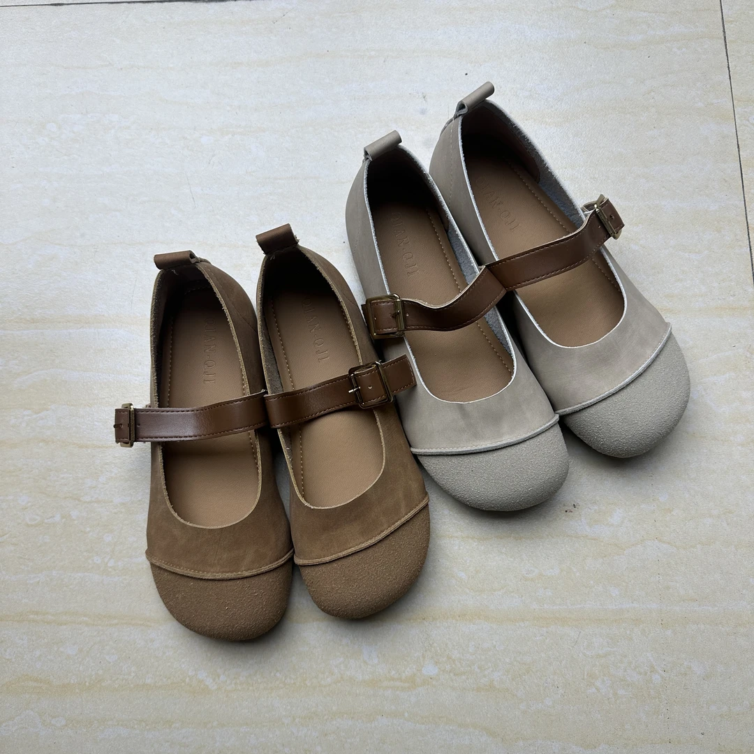 【久心家】薄款乐福鞋低跟单鞋冬季豆豆鞋韩版粗跟百搭圆头方头平跟