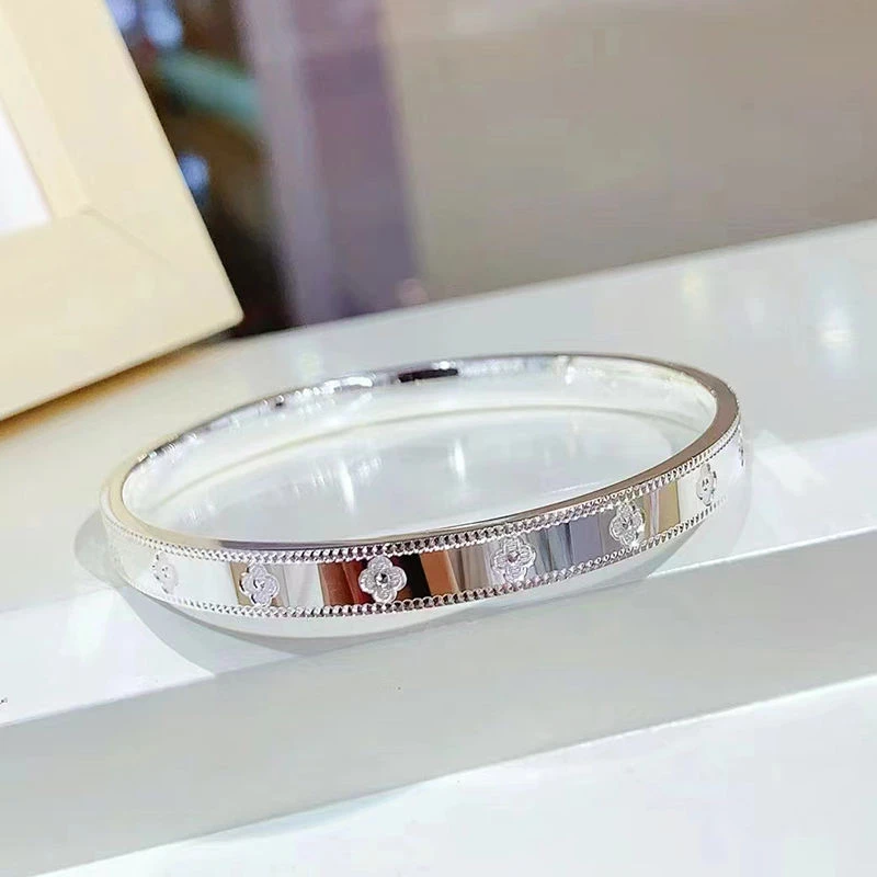 足银手镯 足银手镯  四叶草万花筒手镯   2537