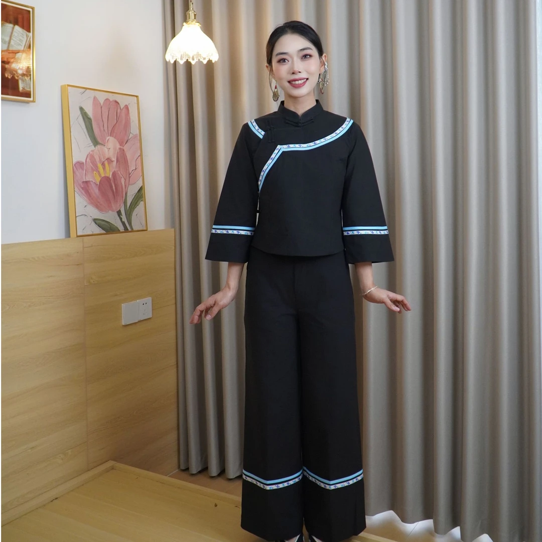 【云见布依】贵州土布成人女装黑色极简风少数民族布依族壮族