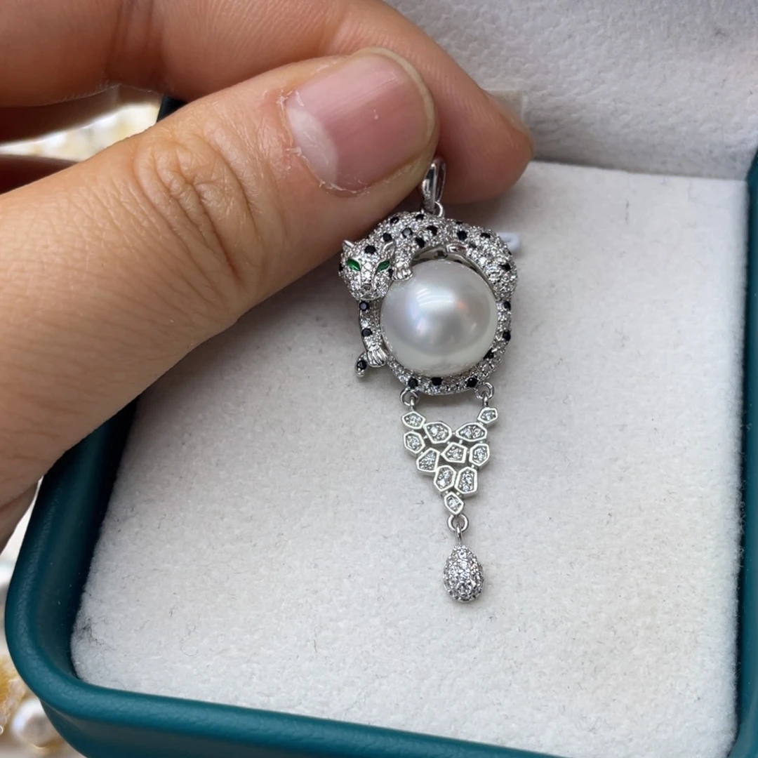 海水珍珠银S925镶嵌吊坠(不含链)