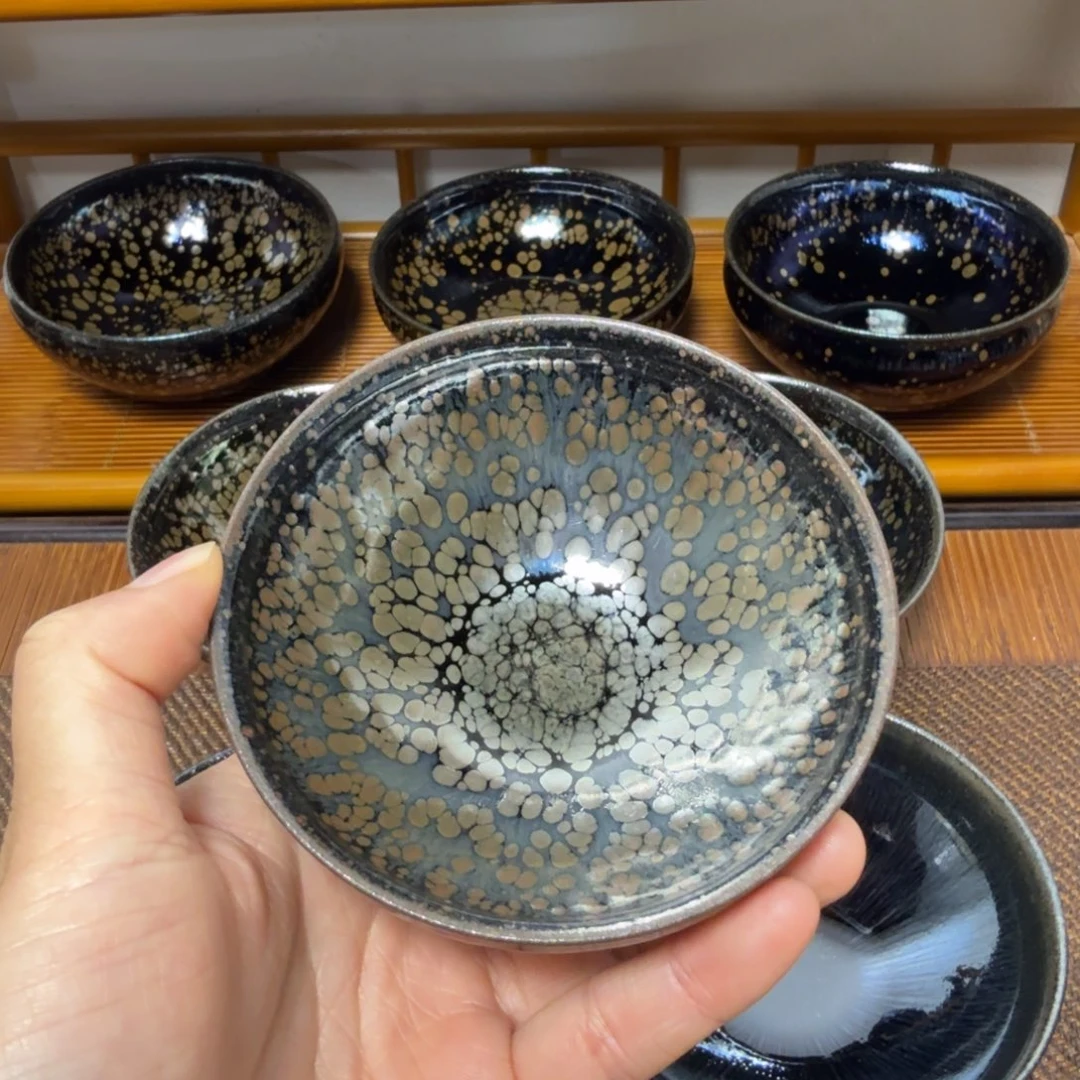 茶盏诡***班建盏手工制作主人杯茶杯