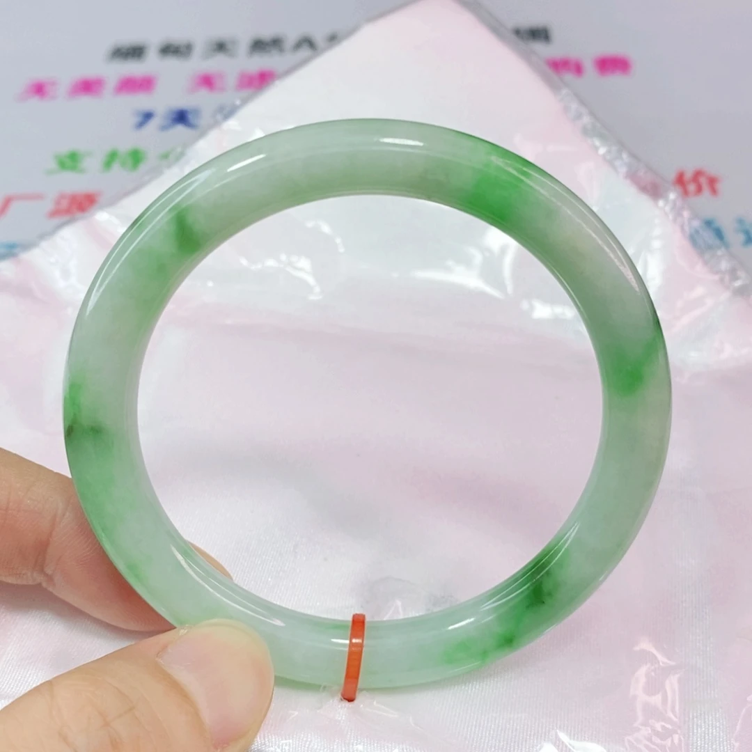 未镶嵌手镯翡翠56圈口圆条