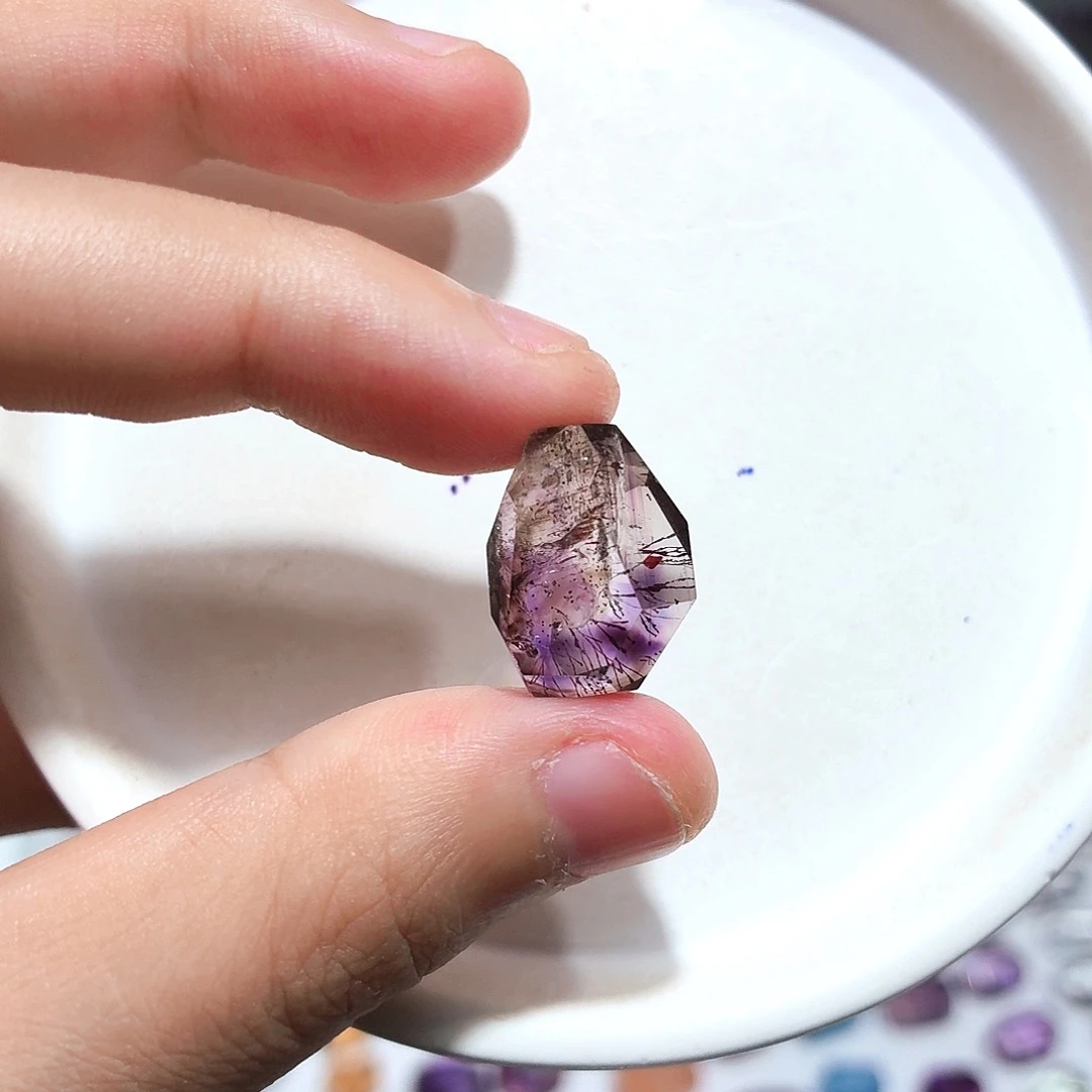 未镶嵌水晶珠宝半成品超七打孔不退换