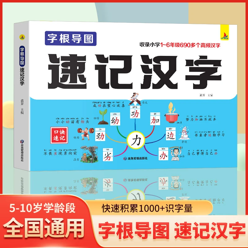 【汉语启蒙】字根导图汉字速记 快速积累1000+识字量 思维导图速记