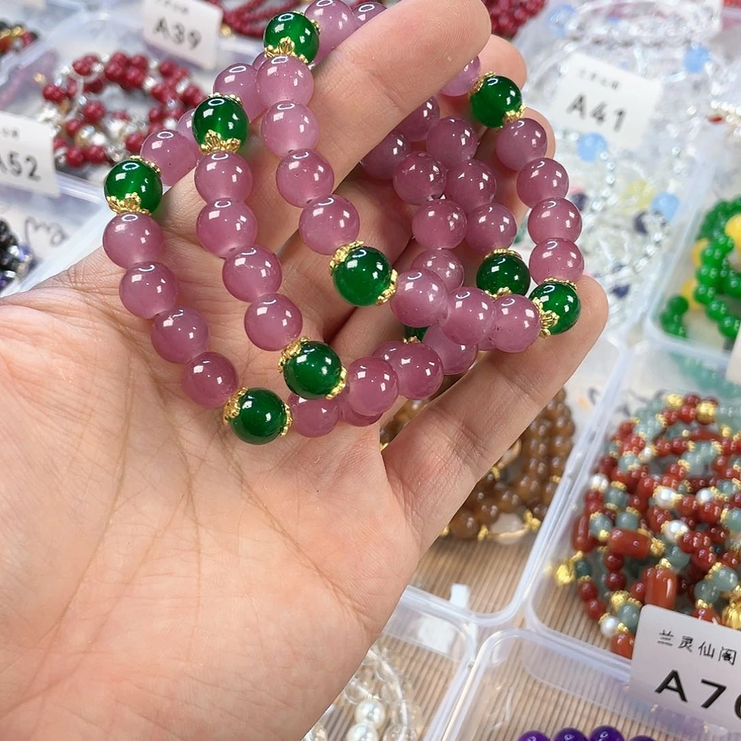 檀香木手串银S925镀金镶嵌