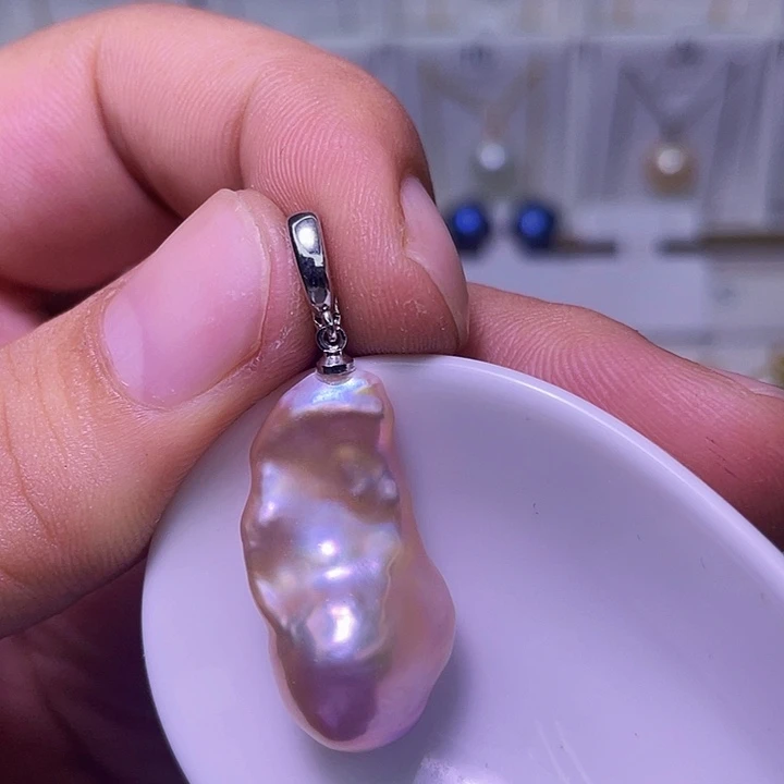 合金淡水珍珠颈饰38