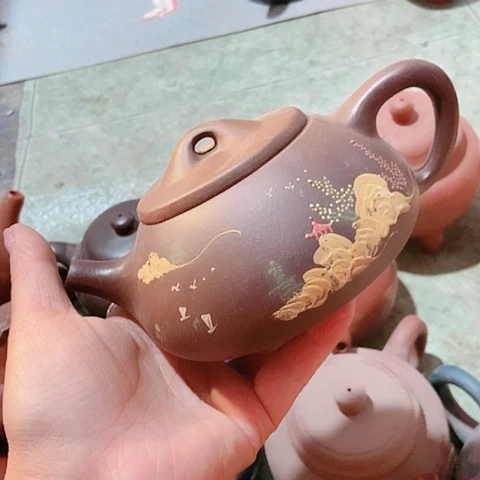 茶杯绿泥宜兴紫砂全手工制作