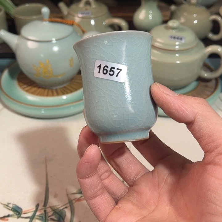 杯子瓷1657 青鸾汝瓷汝州发货