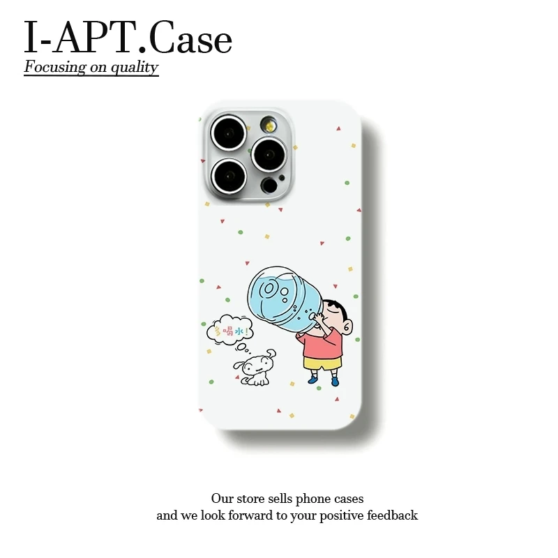 大桶多喝水小新菲林软壳适用iPhone苹果16手机壳华为oppo小米vivo