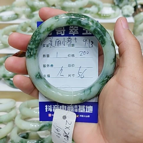 美***子未镶嵌透闪石-蛇纹石玉手镯