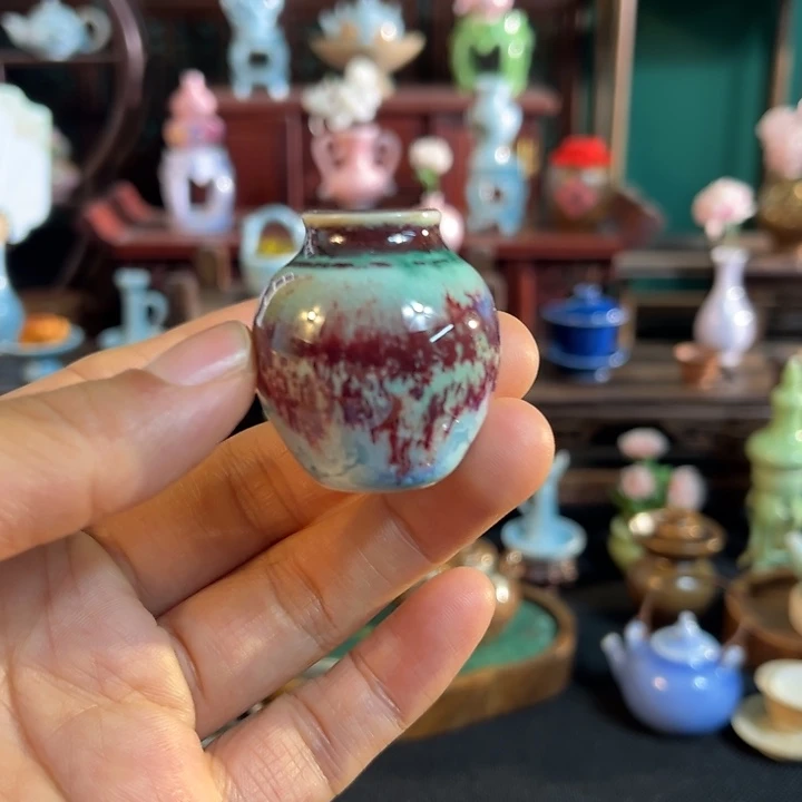 摆件微陶老王迷你花瓶