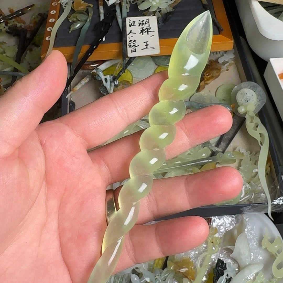 蛇纹石玉未镶嵌发饰