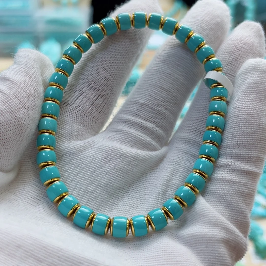 绿松石18K金镶嵌珠宝奇石