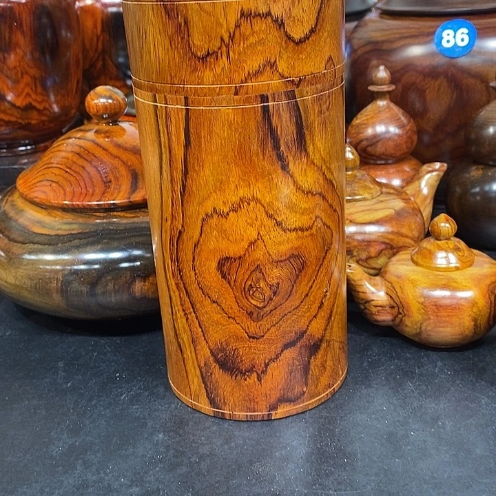 缘***你黄花梨茶叶罐一个