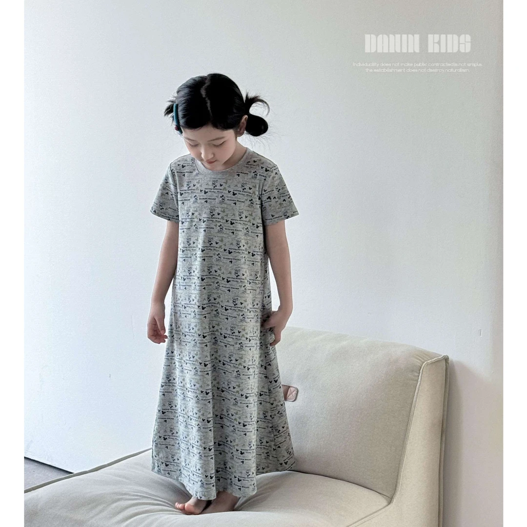 【嗒囜】230克多巴胺棉~柔软透气 女童夏装新款宽松A字裙子连衣裙