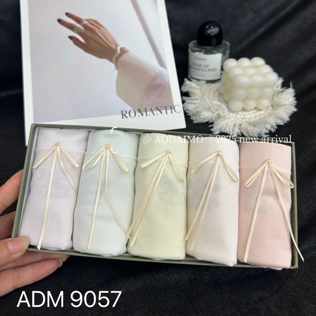 9057款空气无缝透气棉女士内裤 大包臀超弹加长内档 奥