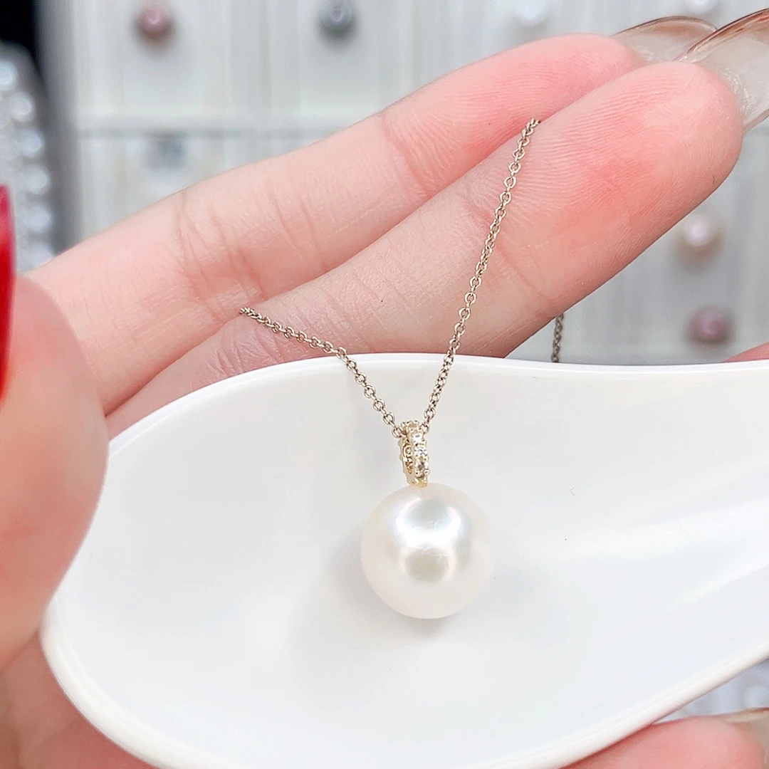 合金淡水珍珠吊坠(赠链)