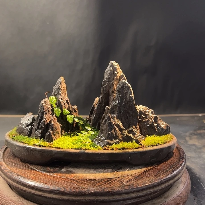 手工制作宋山石盆景009