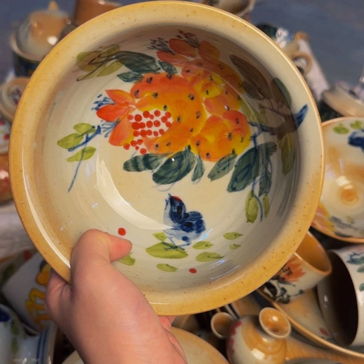 瓷片景德镇陶瓷手工手绘