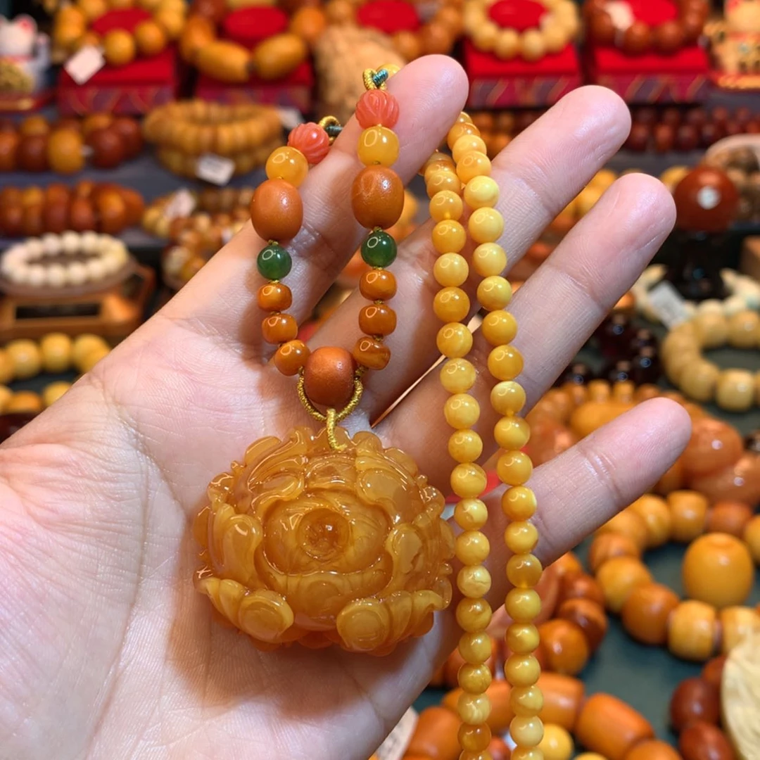 【闪购商品】蜜蜡吊坠(赠链)未镶嵌蜜蜡吊坠