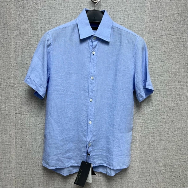 全新未使用 ZEGNA 杰尼亚ZZ男士衬衫短袖/Z4300
