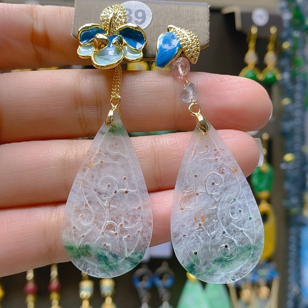 未镶嵌翡翠耳饰翡翠