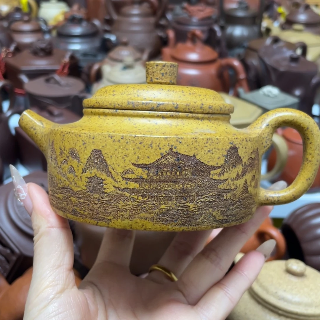 底槽青茶壶紫砂艺术作品