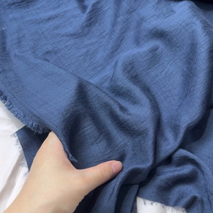棉混纺藏蓝色2米。