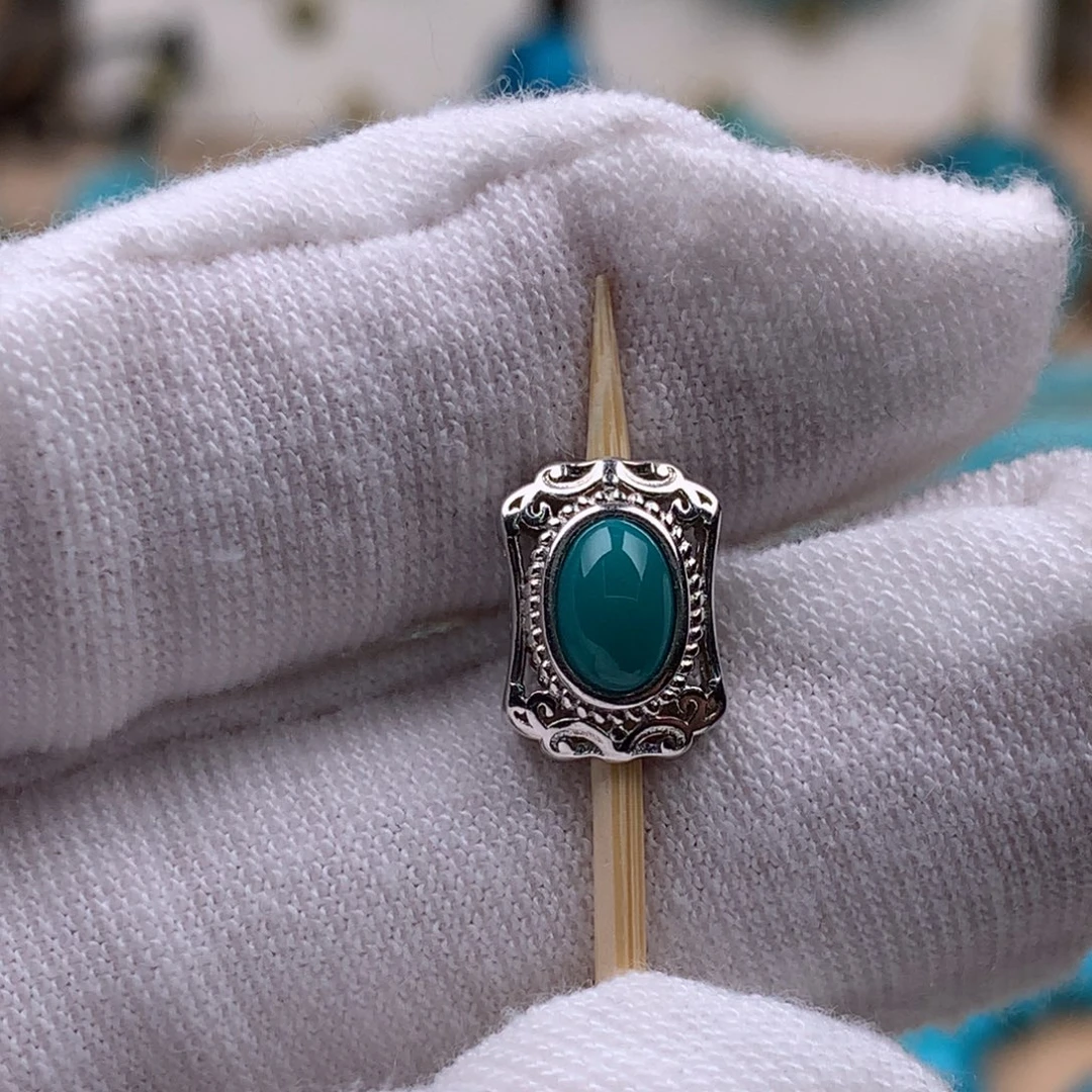 绿松石银S925镶嵌珠宝奇石